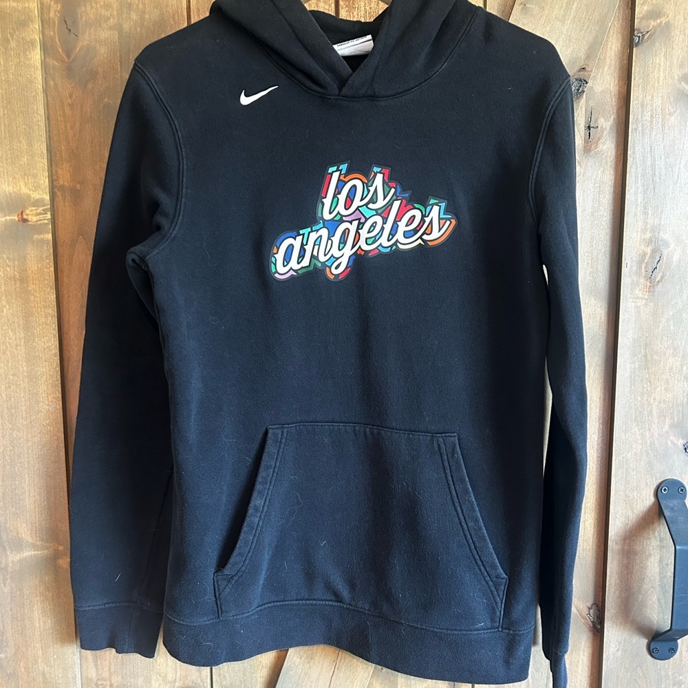 Nike Black Kids Hoodie with Los Angeles Graphic